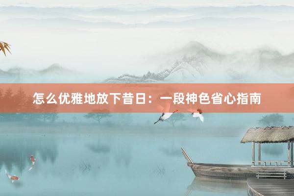 怎么优雅地放下昔日：一段神色省心指南